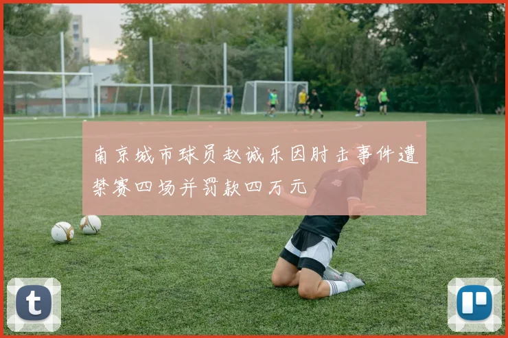 南京城市球员赵诚乐因肘击事件遭禁赛四场并罚款四万元